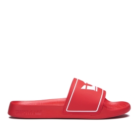 Supra Mens LOCKUP Risk Red Low Top Shoes | CA-83742